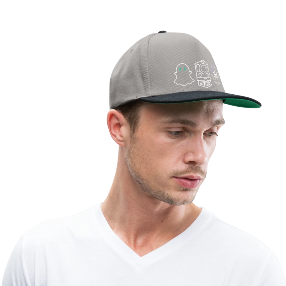 GHOST TRAIN Snapback Cap - Graphit/Schwarz