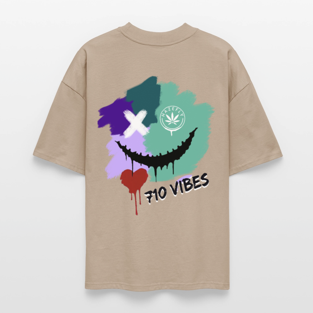 710 VIBES Oversized Unisex Bio T-Shirt - Steingrau