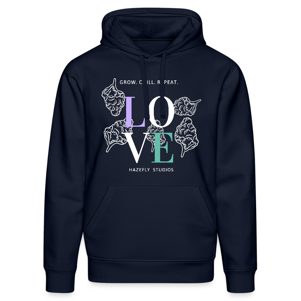 GROW. CHILL. REPEAT. Unisex Bio-Hoodie - French Navy