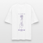 FLOWER POWER Oversized Unisex Bio T-Shirt - Weiß