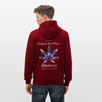 TRUE BERRY Unisex Bio-Kapuzenjacke - Burgunderrot