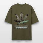 SOUR DIESEL Oversized Unisex Bio T-Shirt - Khaki
