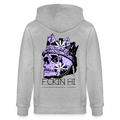 420 SKULL Unisex Bio-Kapuzenjacke - Grau meliert