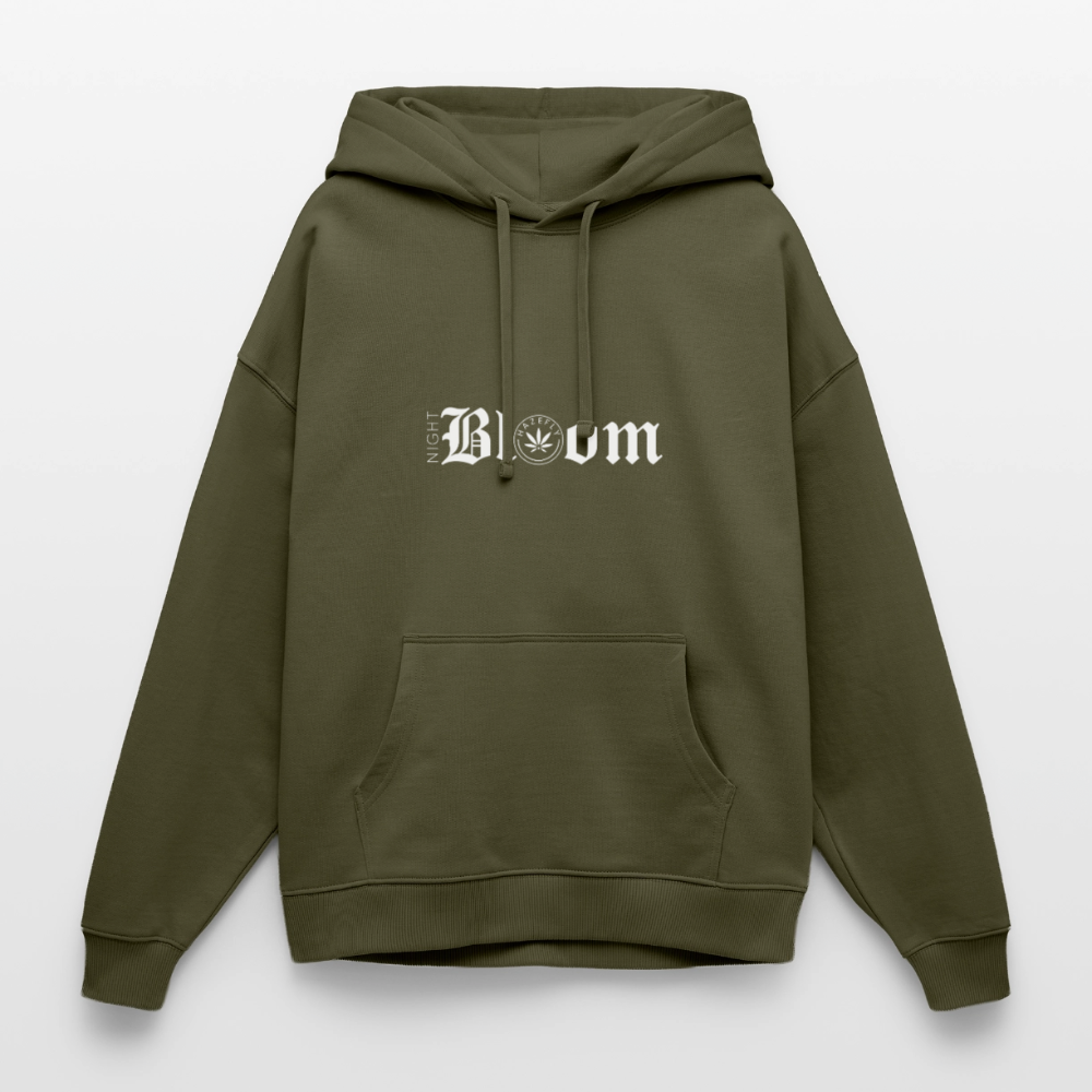 NIGHT BLOOM Oversized Unisex Bio-Hoodie - Khaki