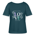 GROW. CHILL. REPEAT. Relaxed Frauen Bio-T-Shirt - Dunkles Petrol