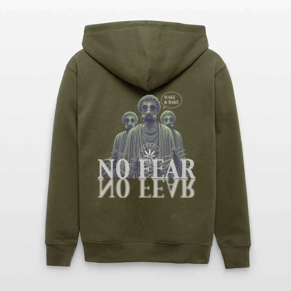 NO FEAR Unisex Bio-Kapuzenjacke - Khaki