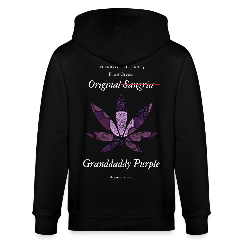 TRUE GRAPE Unisex Bio-Kapuzenjacke - Schwarz
