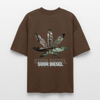 SOUR DIESEL Oversized Unisex Bio T-Shirt - Dunkelbraun