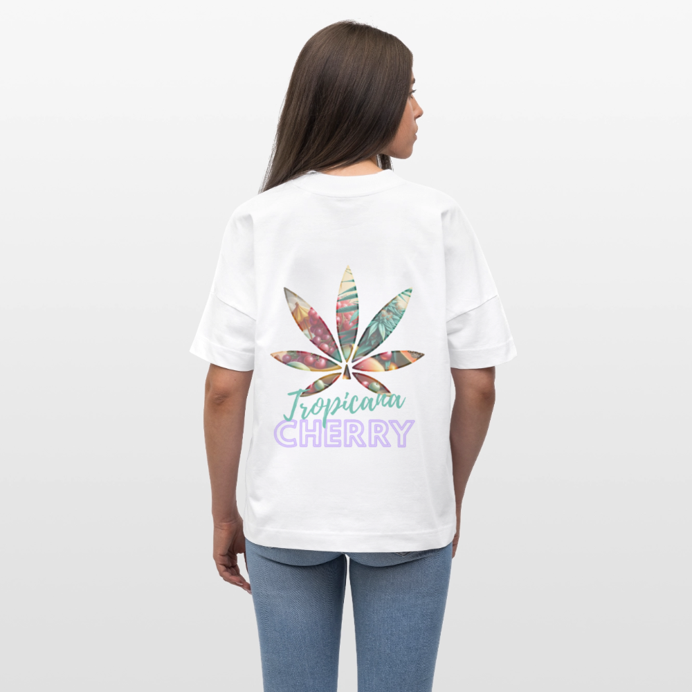 TROPICANA CHERRY Oversized Unisex Bio T-Shirt - Weiß