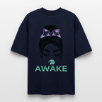 AWAKE Oversized Unisex Bio T-Shirt - Navy