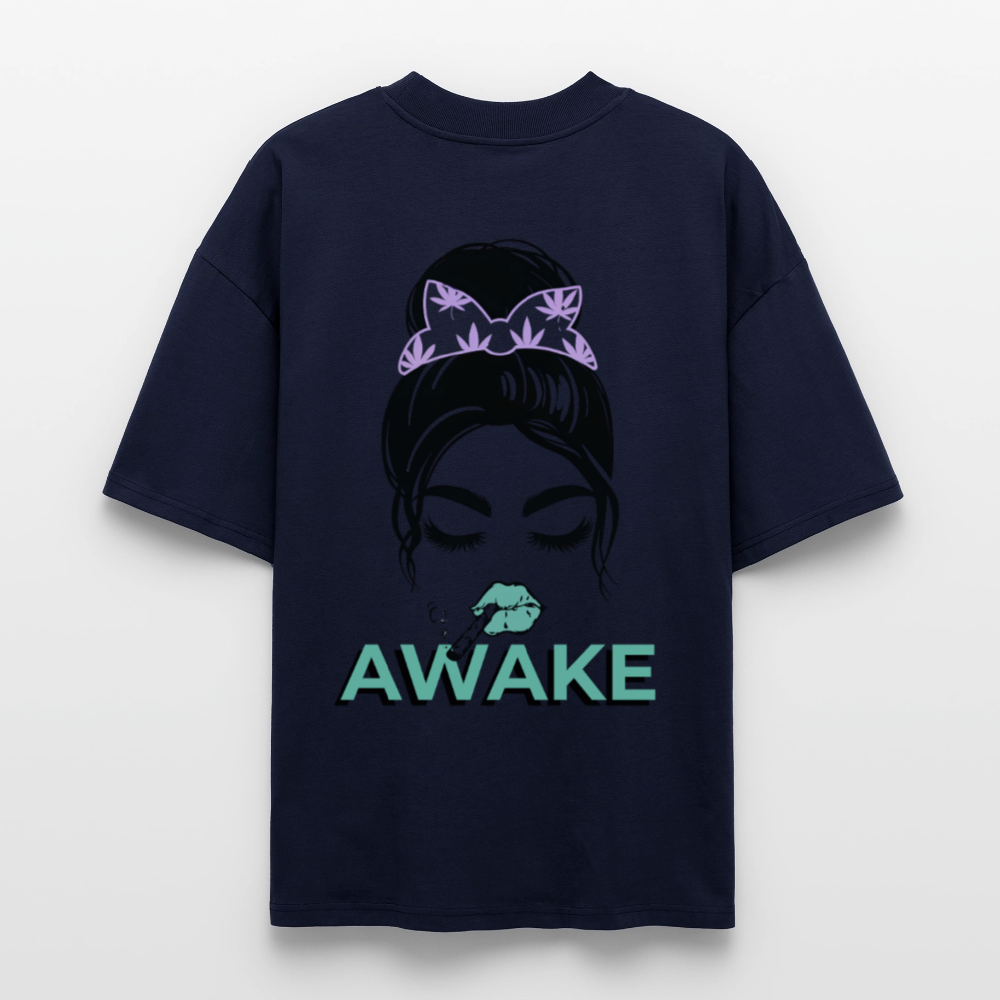 AWAKE Oversized Unisex Bio T-Shirt - Navy