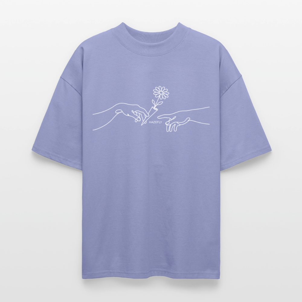 PASS IT Oversized Unisex Bio T-Shirt - Violett
