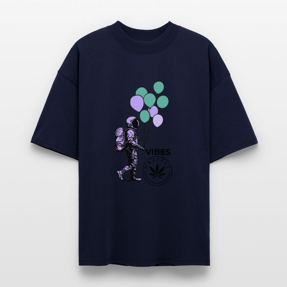 GALACTIC JOURNEY Oversized Unisex Bio T-Shirt - Navy