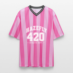 ATHLETIC DEPT Mesh T-Shirt - Rosa/Rosa Streifen
