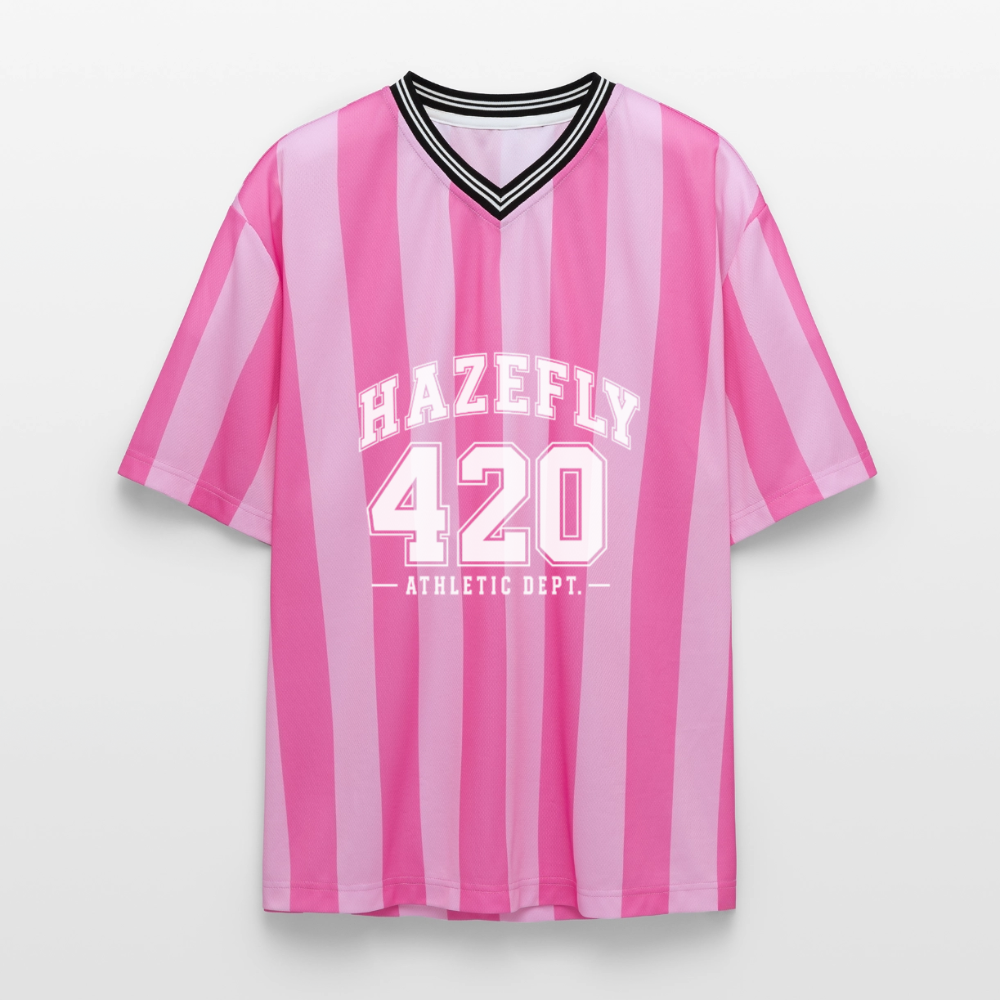 ATHLETIC DEPT Mesh T-Shirt - Rosa/Rosa Streifen