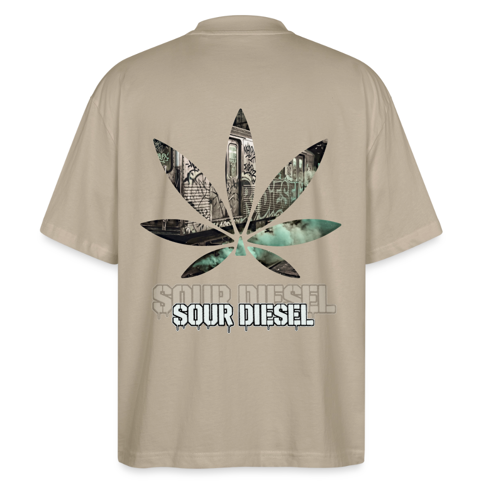 SOUR DIESEL Oversized Unisex Bio T-Shirt - Steingrau