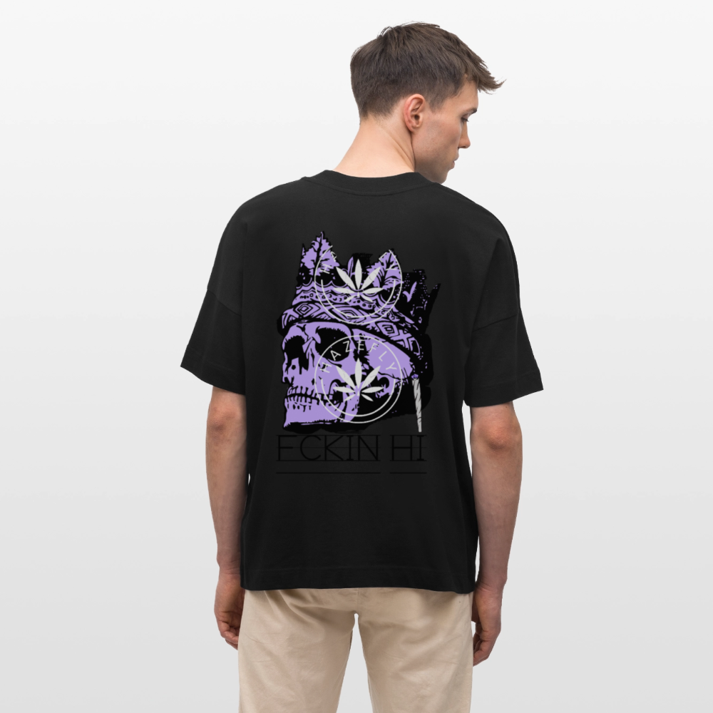 420 SKULL Oversized Unisex Bio T-Shirt - Schwarz