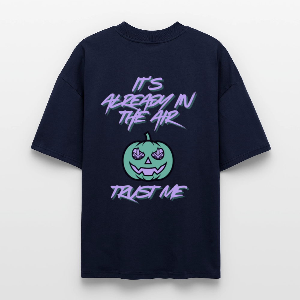 PUMPKIN VIBE Oversized Unisex Bio T-Shirt - Navy