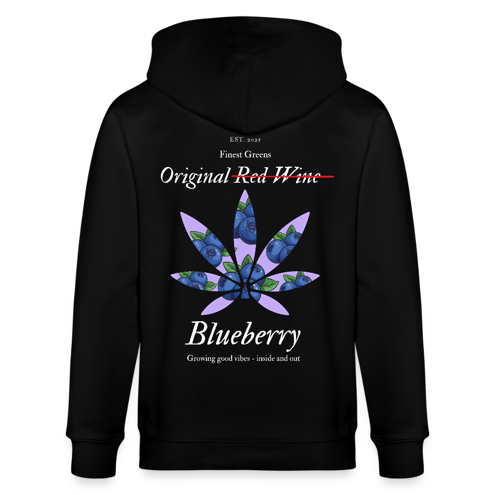 TRUE BERRY Unisex Bio-Kapuzenjacke - Schwarz