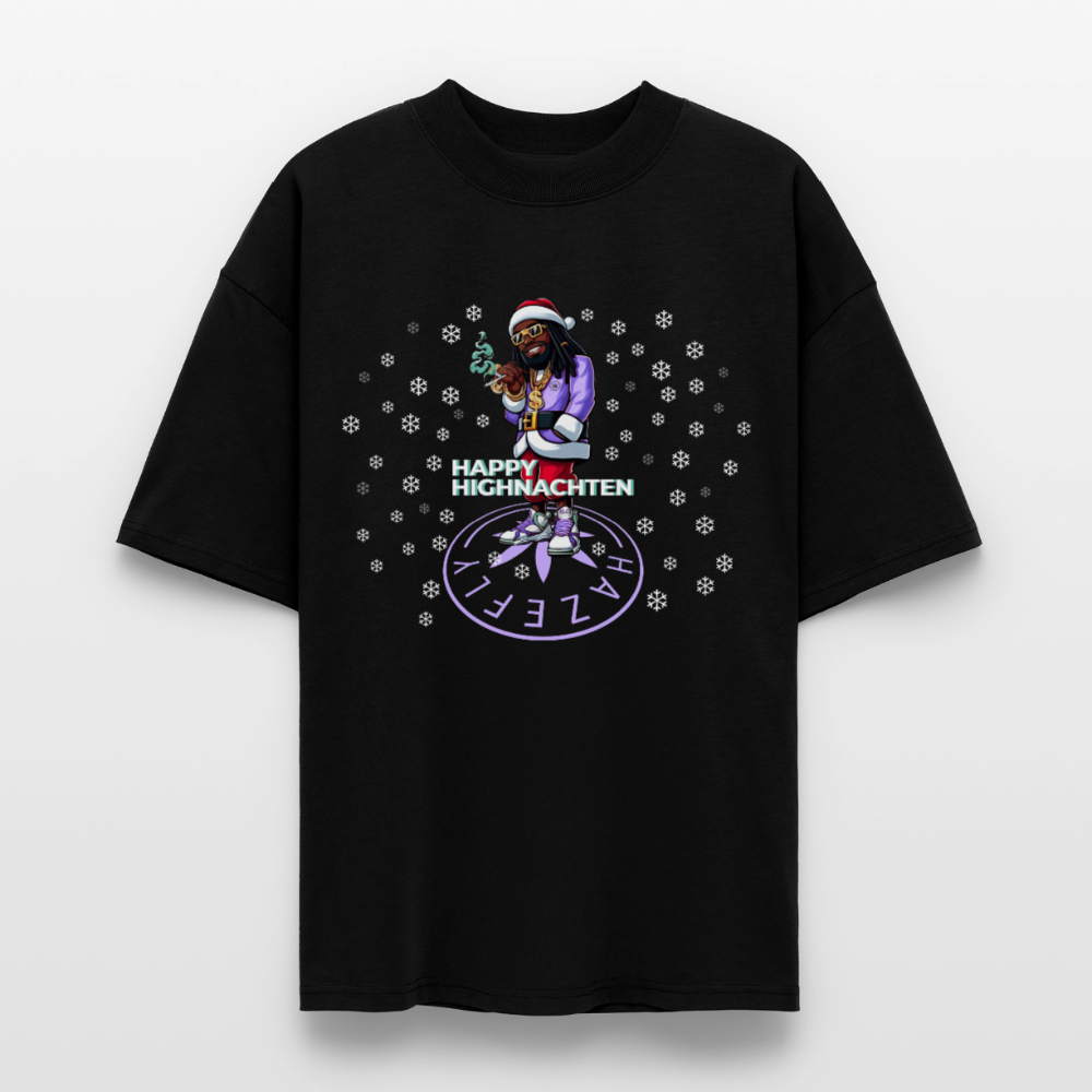 HI SANTA Oversized Unisex Bio T-Shirt - Schwarz