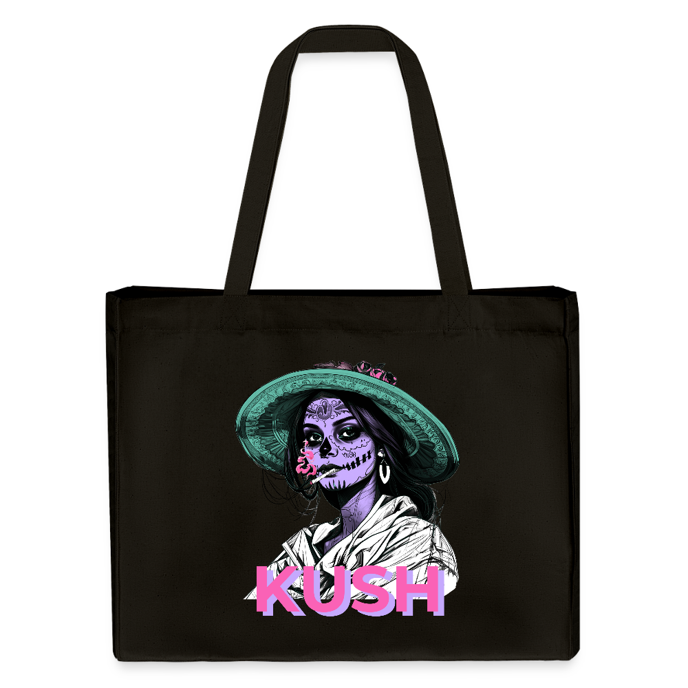 LA CATRINA KUSH recycelter Shopping Bag - Schwarz
