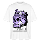 420 SKULL Oversized Unisex Bio T-Shirt - Weiß