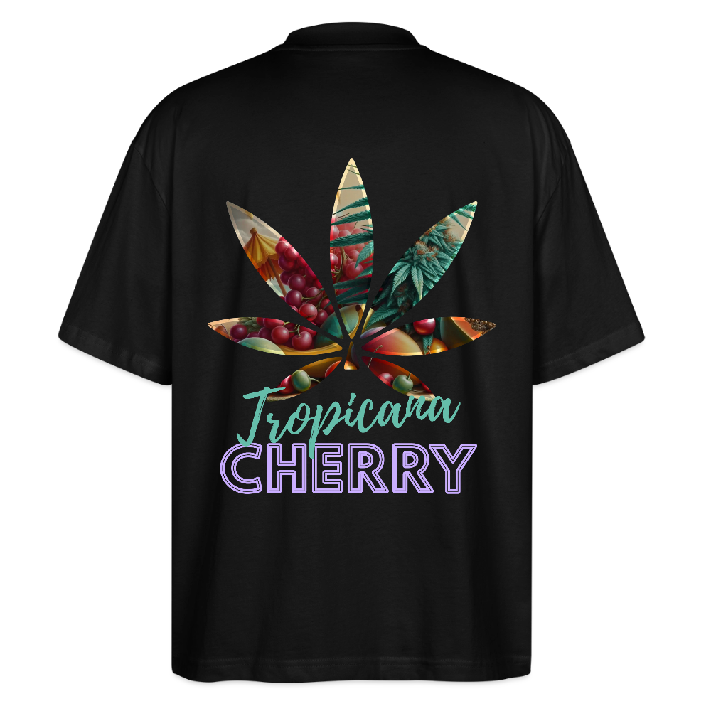 TROPICANA CHERRY Oversized Unisex Bio T-Shirt - Schwarz