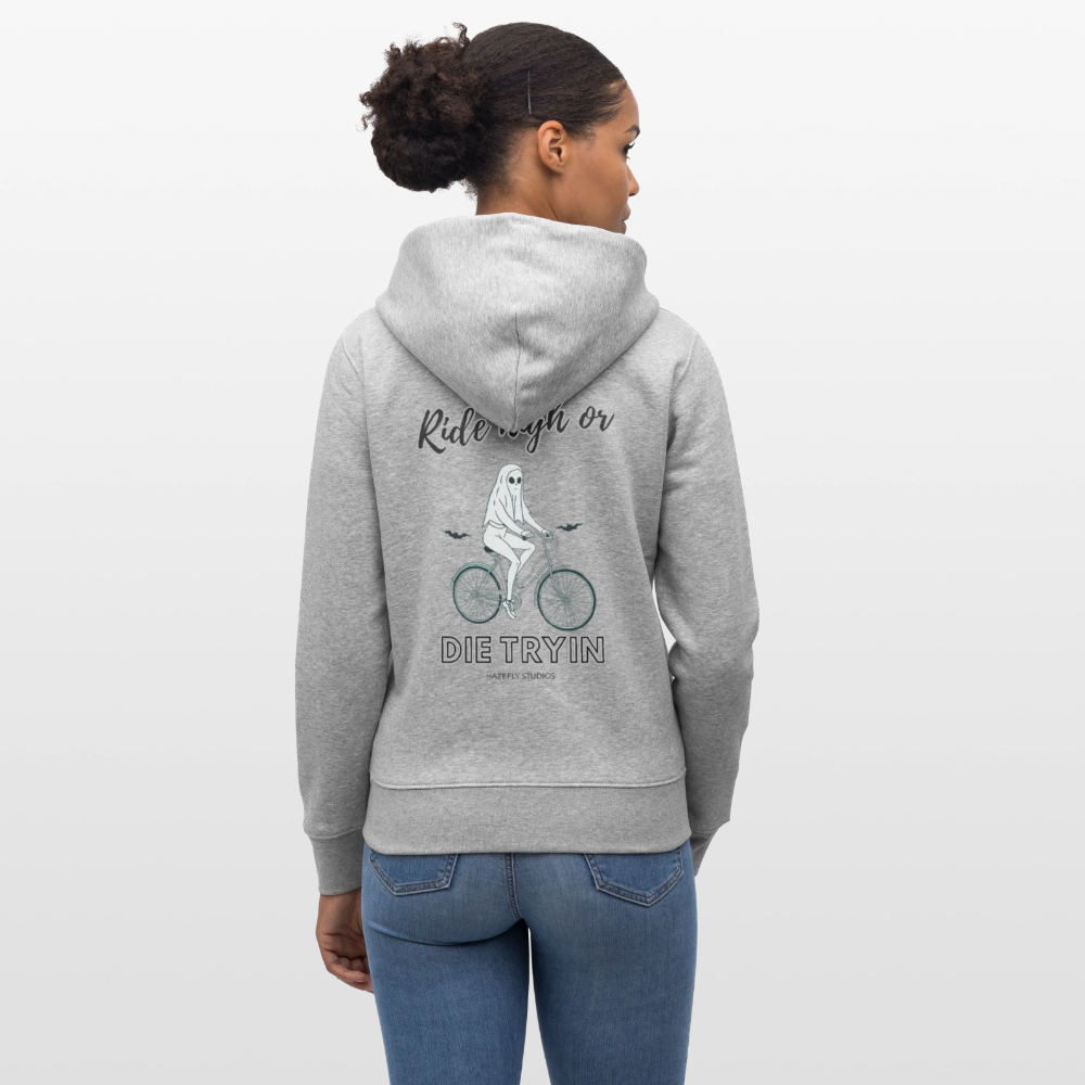 RIDE HIGH Unisex Bio-Kapuzenjacke - Grau meliert