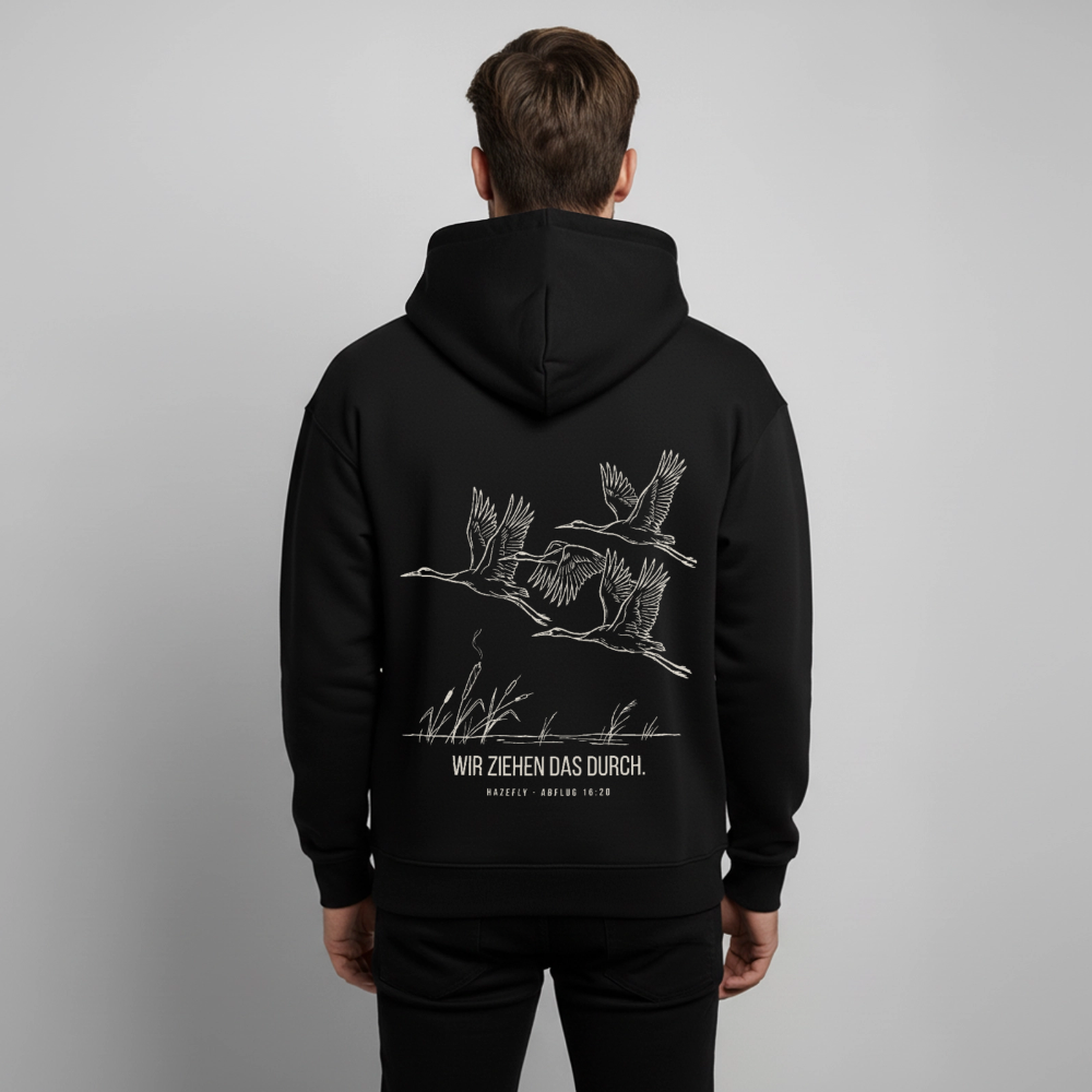 ZUGVOGEL Oversized Unisex Bio-Hoodie - Schwarz