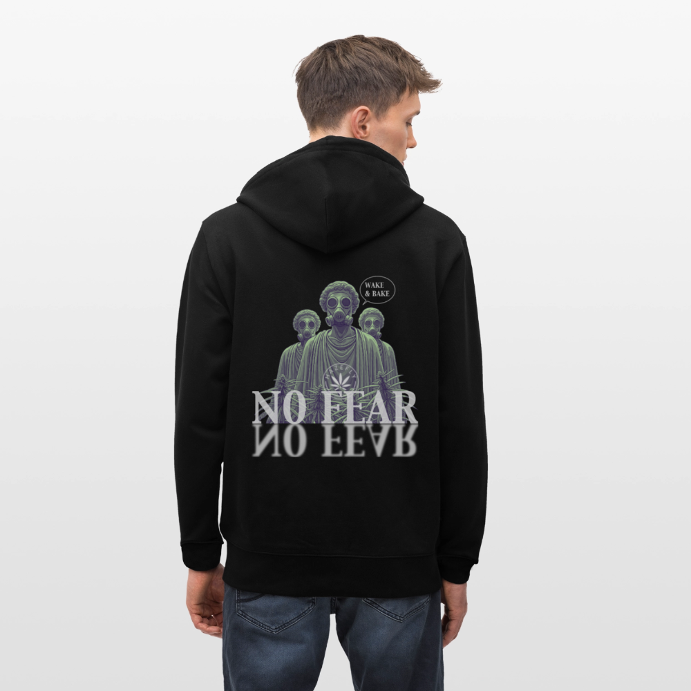 NO FEAR Unisex Bio-Kapuzenjacke - Schwarz