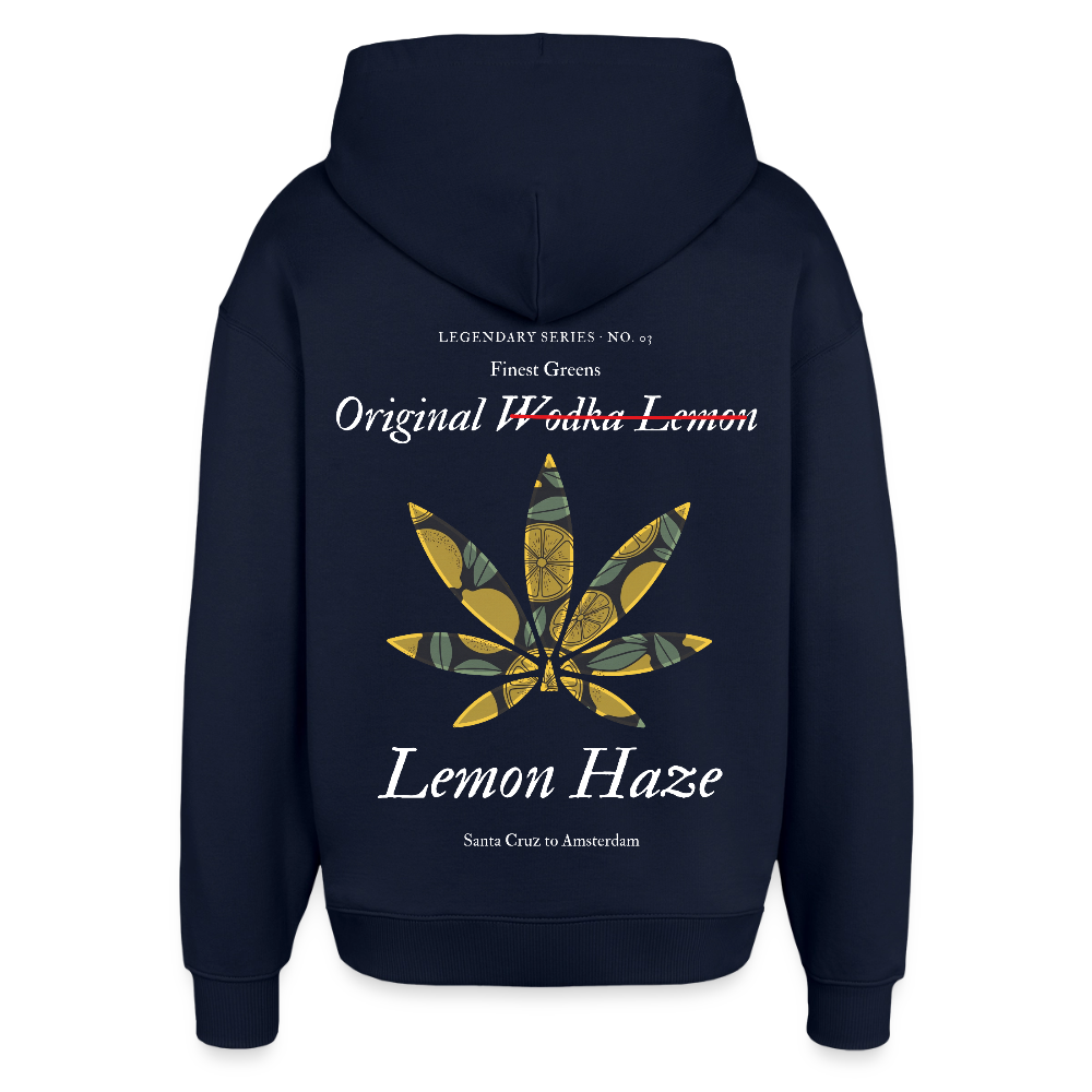 TRUE LEMON Oversized Unisex Bio-Hoodie - Navy