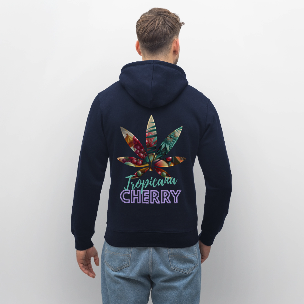 TROPICANA CHERRY Unisex Bio-Hoodie - French Navy