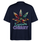 TROPICANA CHERRY Oversized Unisex Bio T-Shirt - Navy