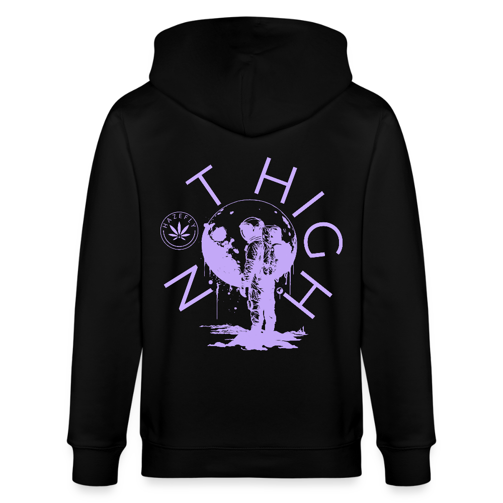 NOT HIGH Unisex Bio-Kapuzenjacke - Schwarz