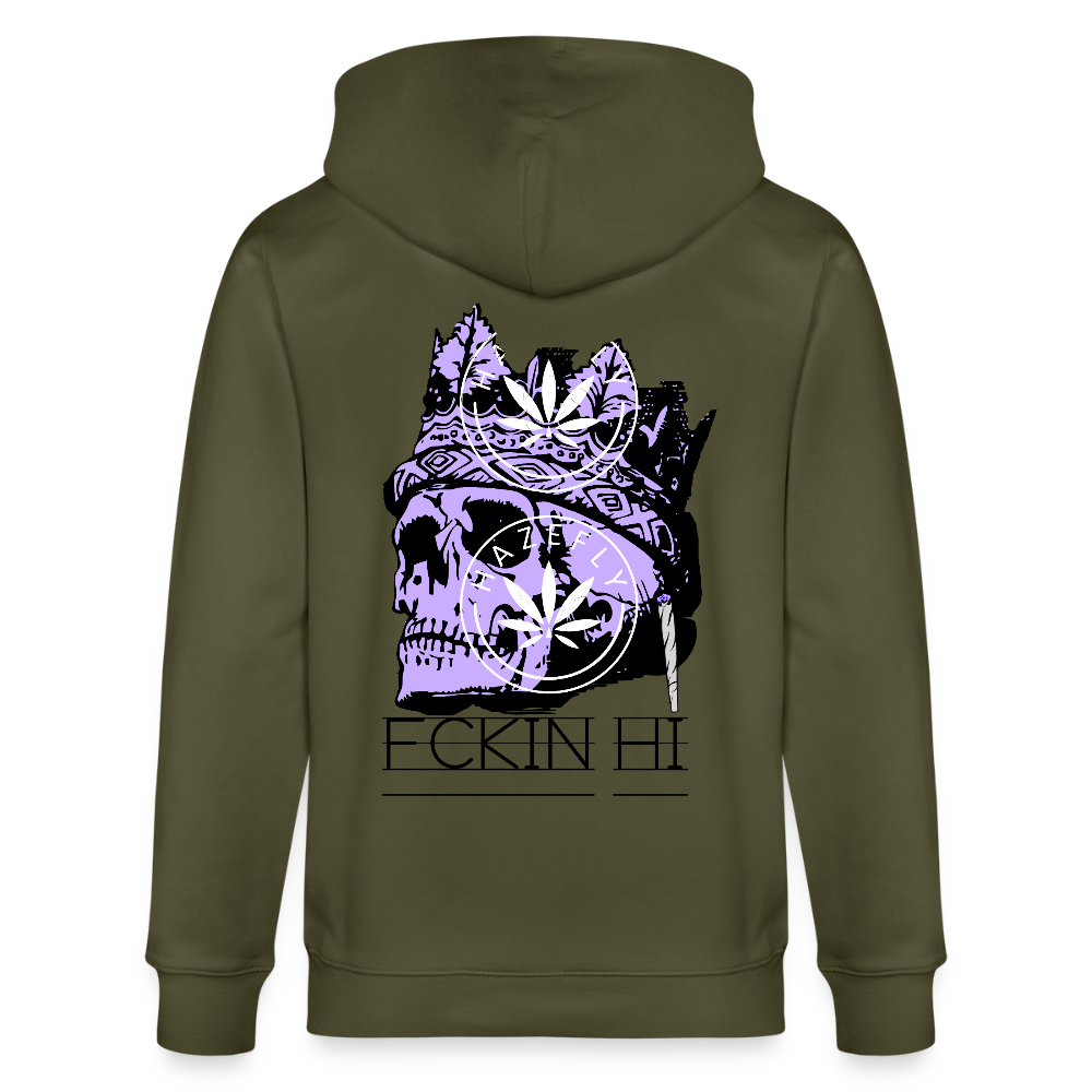420 SKULL Unisex Bio-Kapuzenjacke - Khaki