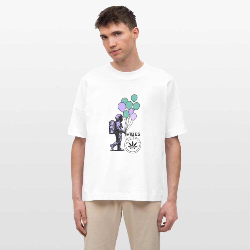 GALACTIC JOURNEY Oversized Unisex Bio T-Shirt - Weiß