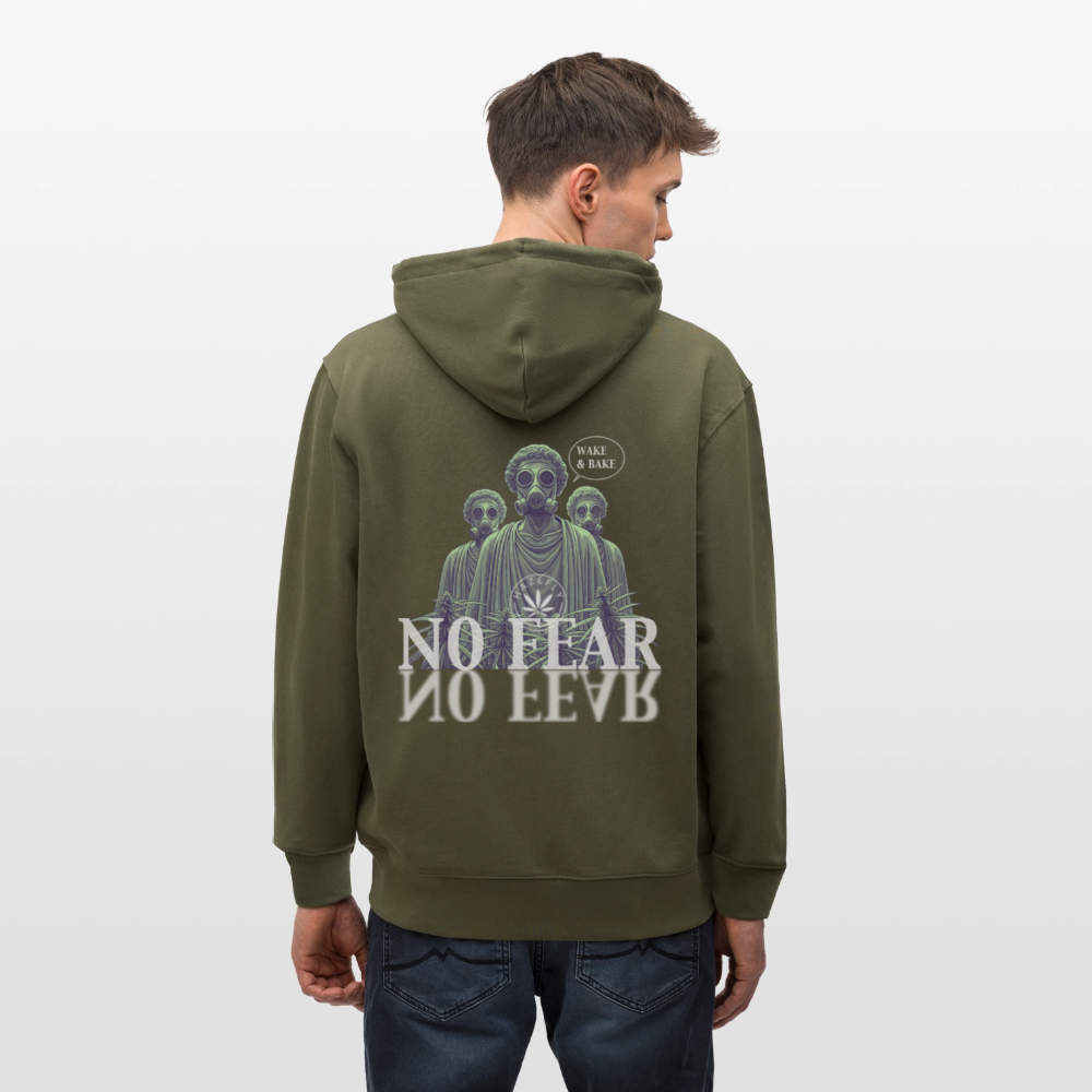 NO FEAR Unisex Bio-Kapuzenjacke - Khaki