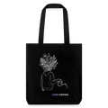 LOVE GROWS II recycelter Heavyweight Stoffbeutel - Schwarz
