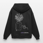 LOVE GROWS II Unisex Bio-Hoodie - Schwarz