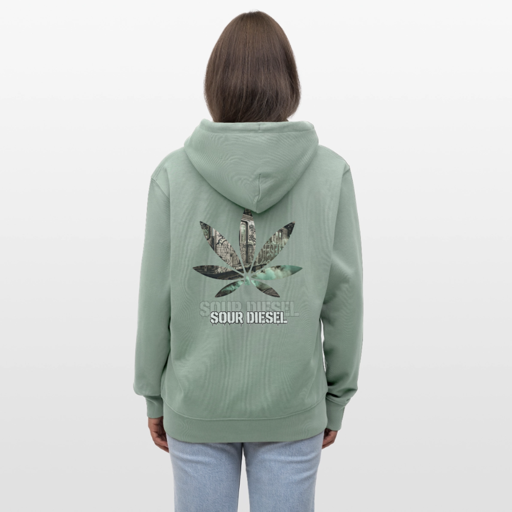 SOUR DIESEL Unisex Bio-Kapuzenjacke - Helles Graugrün
