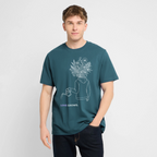 LOVE GROWS I Unisex Bio-T-Shirt - Dunkles Petrol