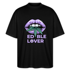 EDIBLE LOVER Oversized Unisex Bio T-Shirt - Schwarz