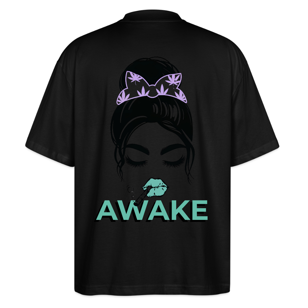 AWAKE Oversized Unisex Bio T-Shirt - Schwarz