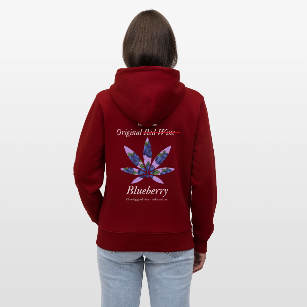 TRUE BERRY Unisex Bio-Kapuzenjacke - Burgunderrot