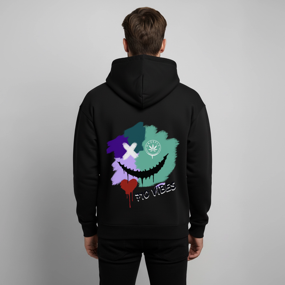 710 VIBES Oversized Unisex Bio-Hoodie - Schwarz