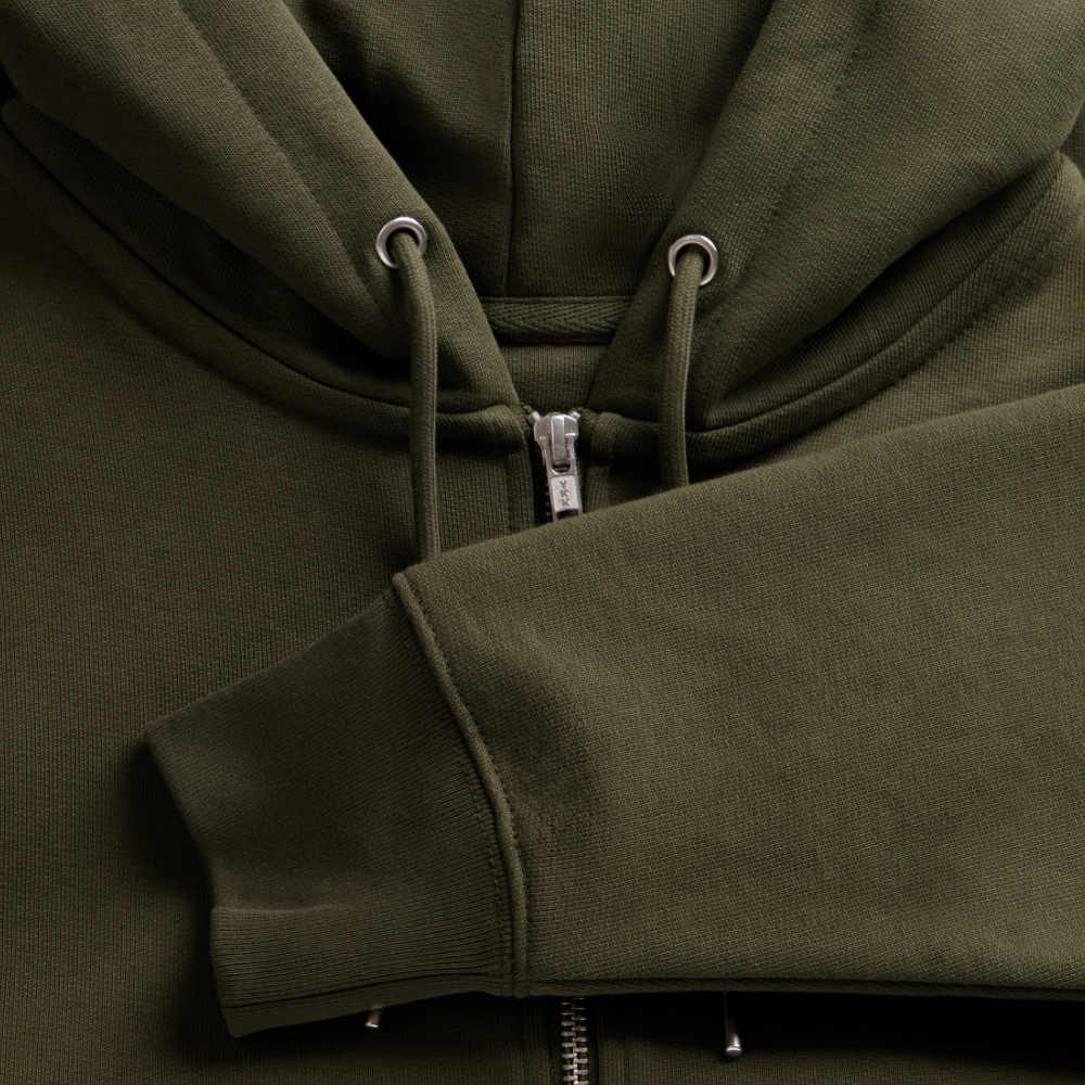 GLOW GARDEN Unisex Bio-Kapuzenjacke - Khaki