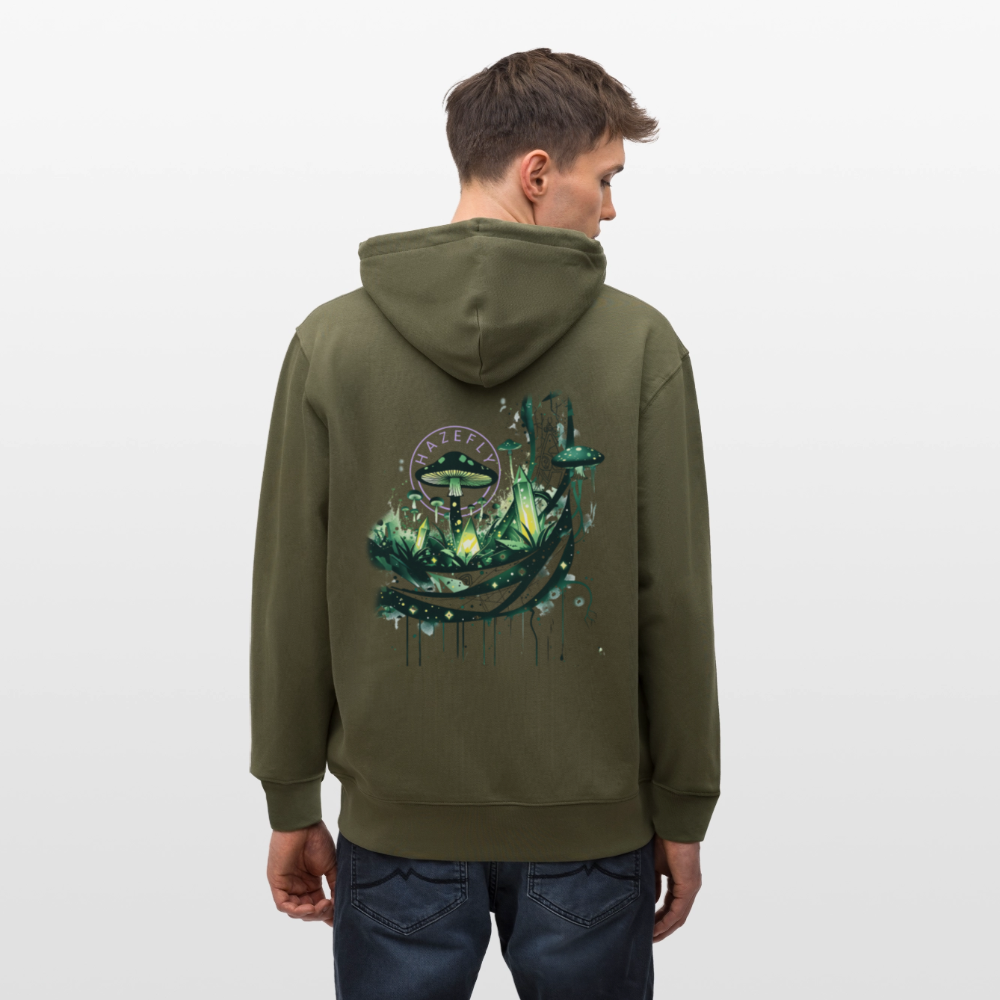 GLOW GARDEN Unisex Bio-Kapuzenjacke - Khaki