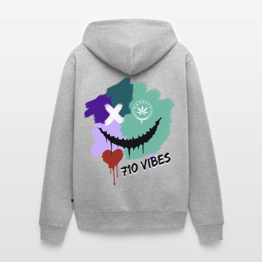 710 VIBES Unisex Premium Kapuzenjacke - Grau meliert