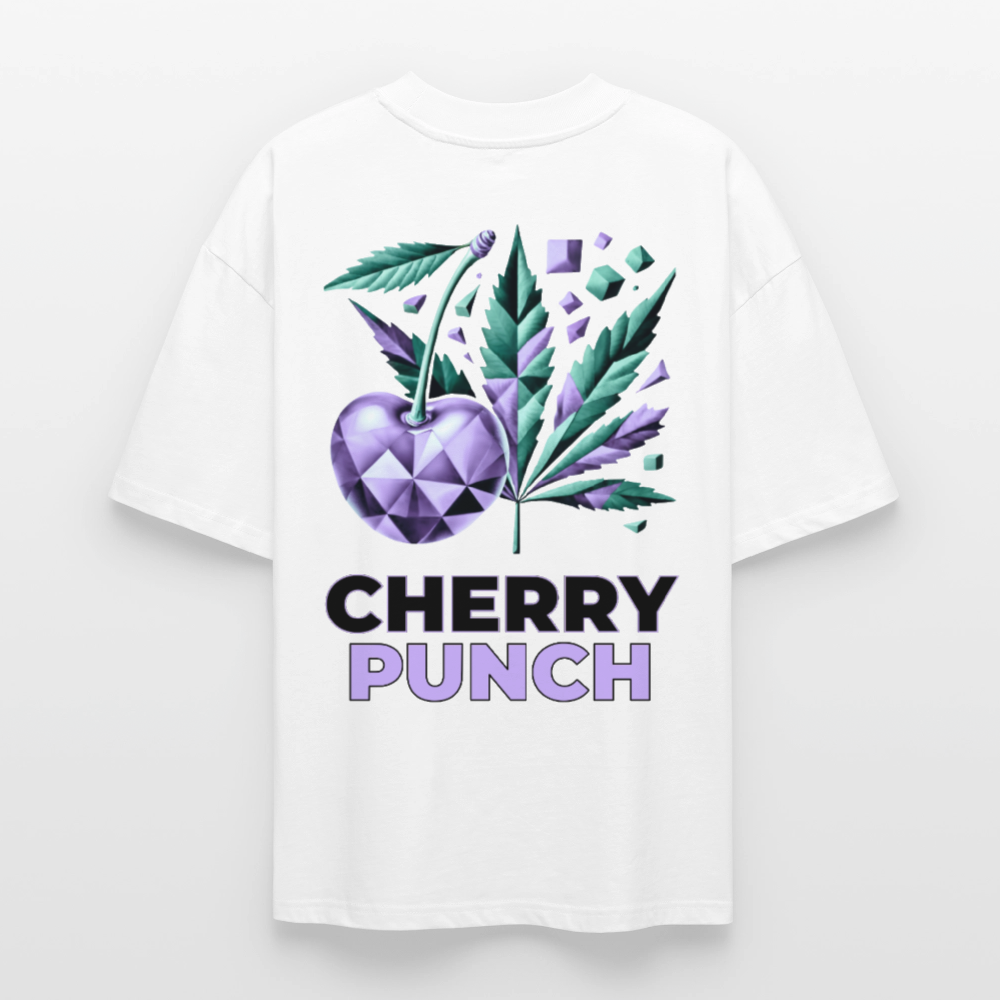 CHERRY PUNCH Oversized Unisex Bio T-Shirt - Weiß