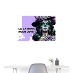 LA CATRINA KUSH LOVE Poster 90x60 cm - Weiß